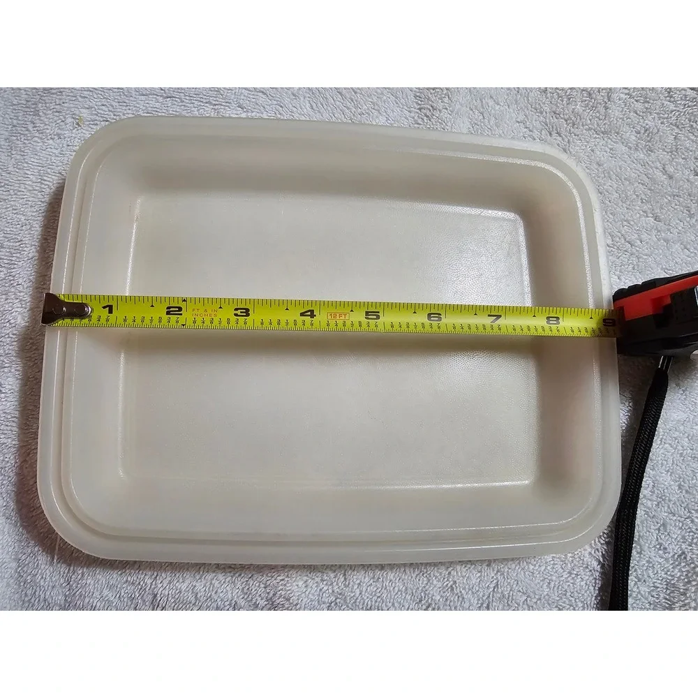 Tupperware Tray Vintage Serving Dish‎ Rectangle Container Beige